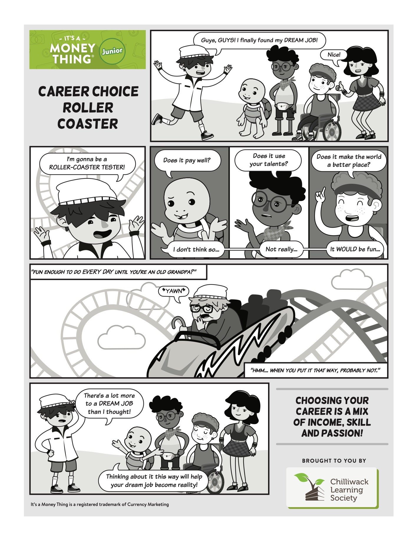 Comic about choosing careers